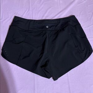 Athleta Black Athletic Shorts Lightweight Stretchy Design